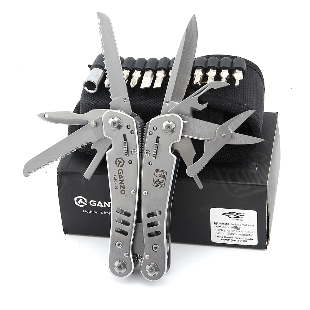 Ganzo G302 H G302H/G302B Motor Multi плоскогубцы Набор инструментов сменный Tungalloy Jaw/Lock w/ Nylon Pouch|box