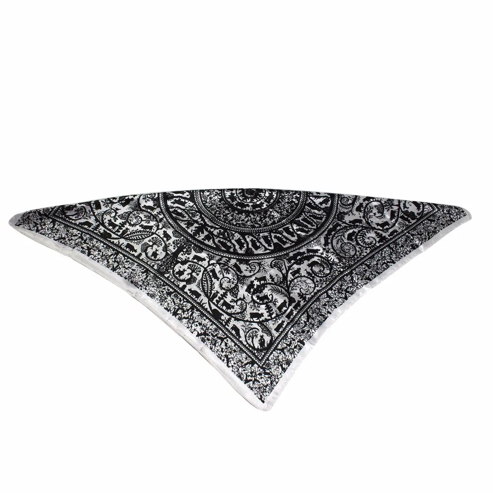 Цветочный бандана мужской сатиновый большой квадратный шелковый шарф с принтом