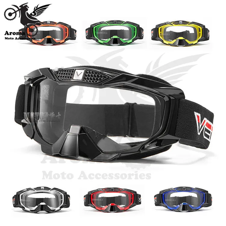 professional clear lens ski eye glasses protection colorful decal riding moto parts outdoor protect windproof sport skiing glasses racing motorcycle goggle for husqvarna KTM dirt pit bike goggles motocross accessories motorcycle atv riding scooter driving flying protective frame clear lens portable vintage helmet goggles glasses for 2009 buell xb12r
