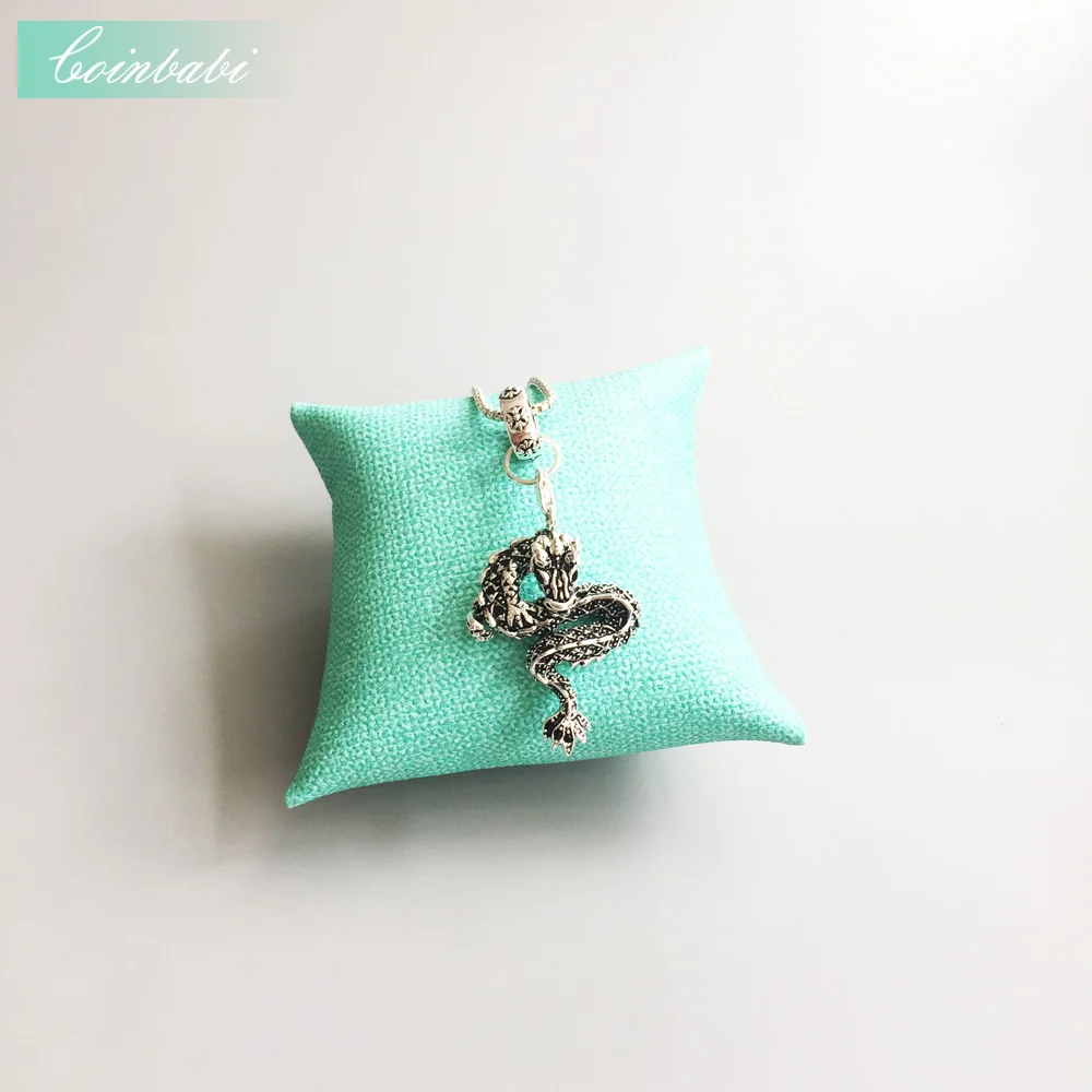 Подвеска с изображением мифического дракона серебряный черный размер 3 5 см для