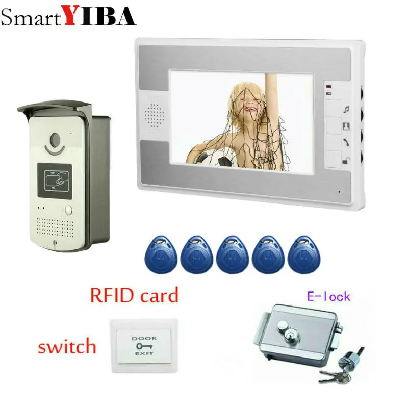 Система домашней безопасности SmartYIBA 7 дюймов RFID открытый дверной замок для дома