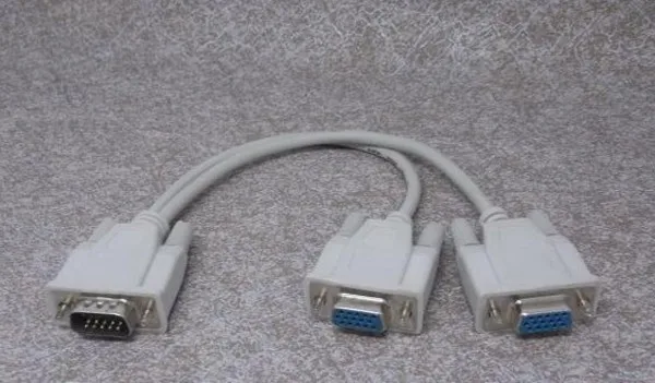 Адаптер разветвитель диагональю 6 дюймов для монитора VGA SVGA HD15|pc vga|y splitterfemale to 2 male |