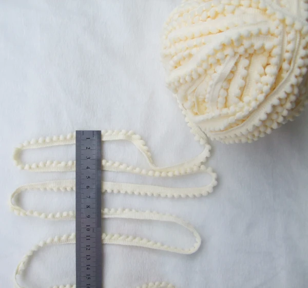 5 ярдов милый кремовый цвет полиэстер помпон бахрома мини отделка draper мяч