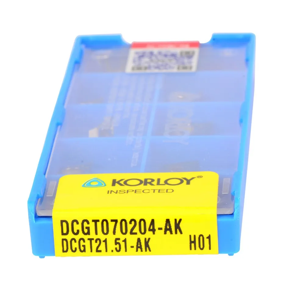 10 шт./компл. DCGT070204/DCGT070202/DCGT020408/DCGT070408 AK H01 KOYLOY CNC Карбид алюминиевые токарные