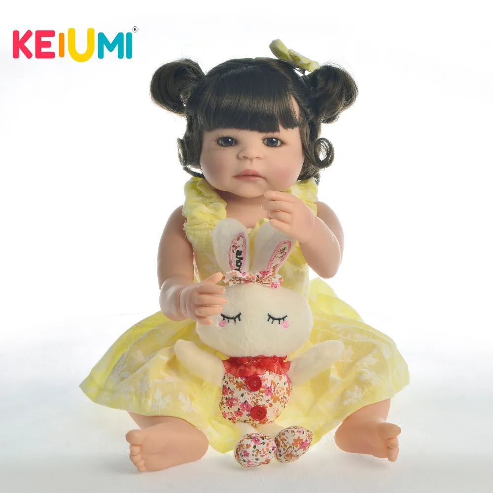 KEIUMLovely 55 см кукла для новорожденной девочки силиконовая модная Реалистичная
