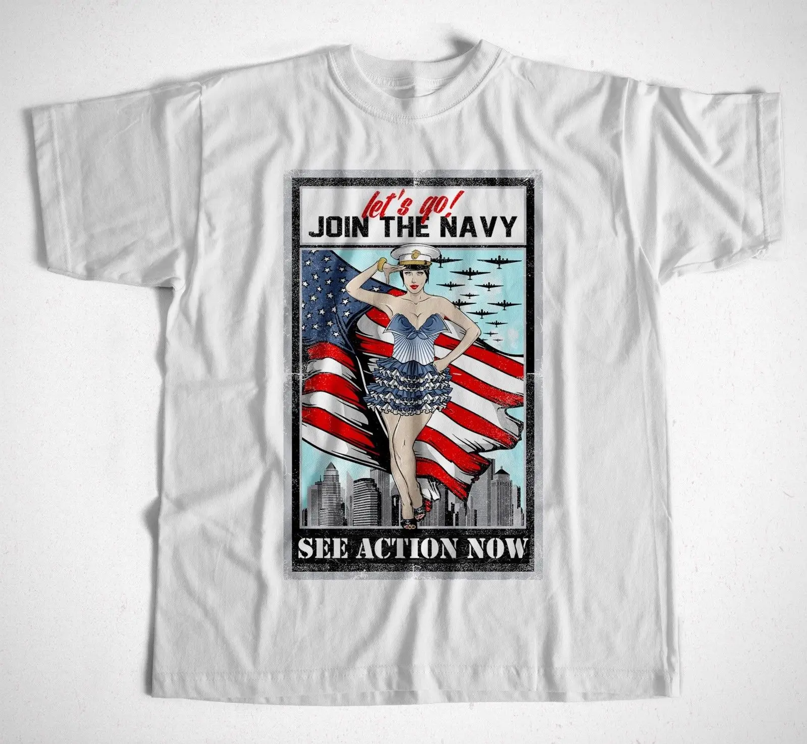 Новейшая Мужская модная футболка цыпленок тёмно-синий S-Xxl ВВС США Америка