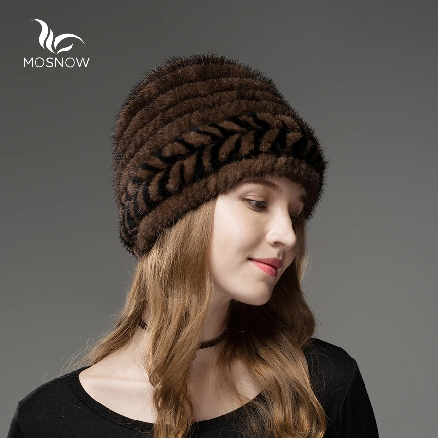 2019 Новая натуральная норковая меховая шапка зимняя с рисунком стрелы Женская Vogue