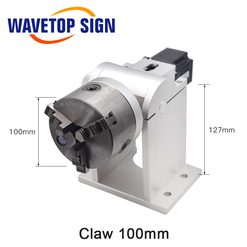 WaveTopSign поворотный Рабочий стол с зажимом Dia.80 100 мм 2 фазы шаговый двигатель+ Драйвер+ блок питания DC24V для лазерной маркировки машины