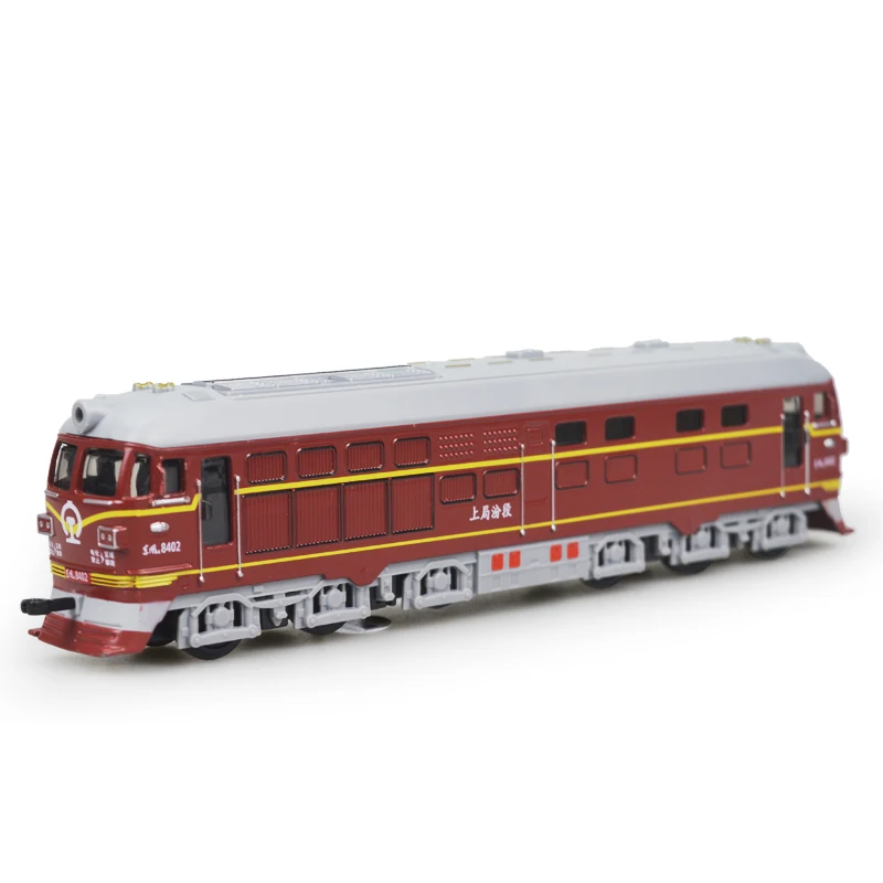 Alloy dongfeng locomotive simulation model of acousto-optic alloy warrior green train classic children's toy car |