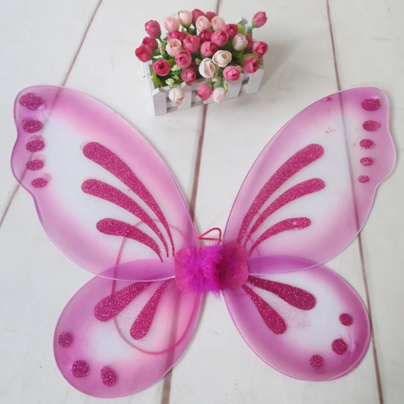 8&quotx19&quot Kids Baby Fairy Wings Butterfly dress up Tinker Bell Party Costume Girls Pixie Holiday Decorations | Дом и сад