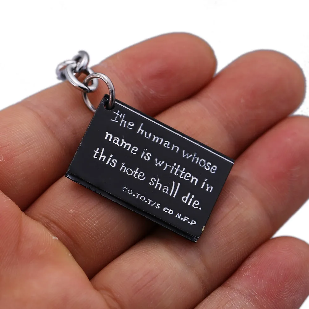 

Death Note Keychain Anime Key Chain Black Book Key Ring Holder Pendant Chaveiro Jewelry for gift