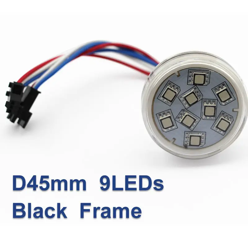 Цифровой rgb ucs1903 smd 5050 45 мм 9 светодиодов пиксельный светодиодный светильник