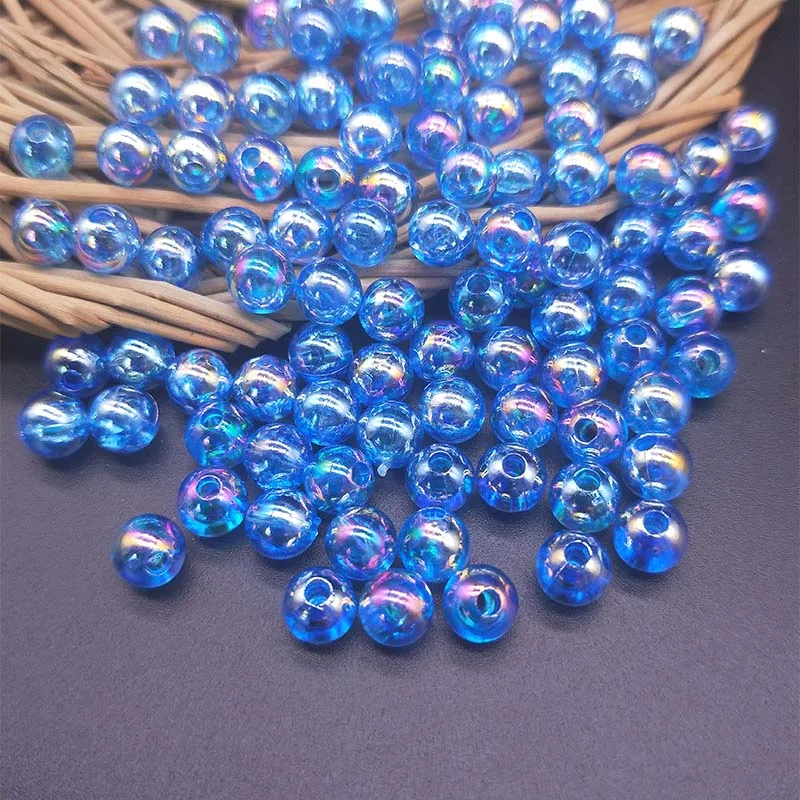 color 4 100 шт 6 мм Разноцветные Круглые бусины стиль блестящие разноцветные бусины DIY Браслеты Изготовление ювелирных ожерелий аксессуары - Цвет: color 4