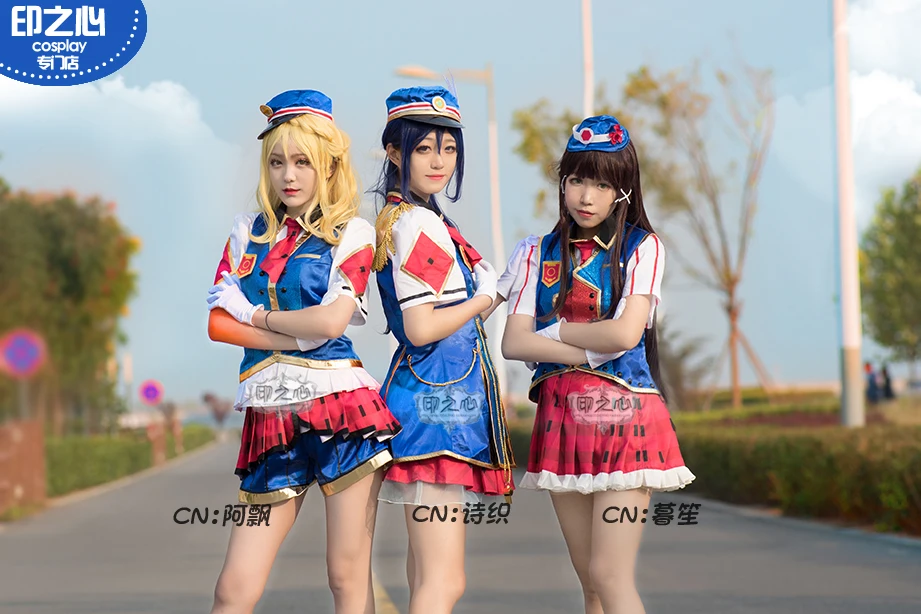 

LoveLive!Sunshine!Chika Riko kanan Dia You Yoshiko Mari Ruby cosplay costume Happy party train cosplay summer dress