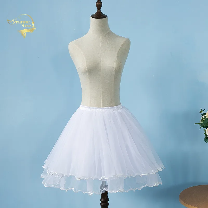 

Black Girls Crinoline Short Tulle A Line Skirt Slip Lolita Vintage Womens Underskirt White Skirt Layers Petticoat Gonna Fluffy