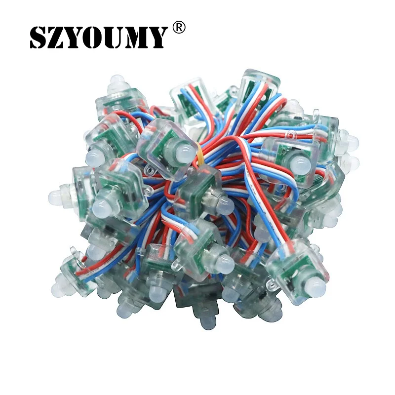 SZYOUMY 12 мм WS2811 полноцветный квадратный пиксельный светодиодный модуль