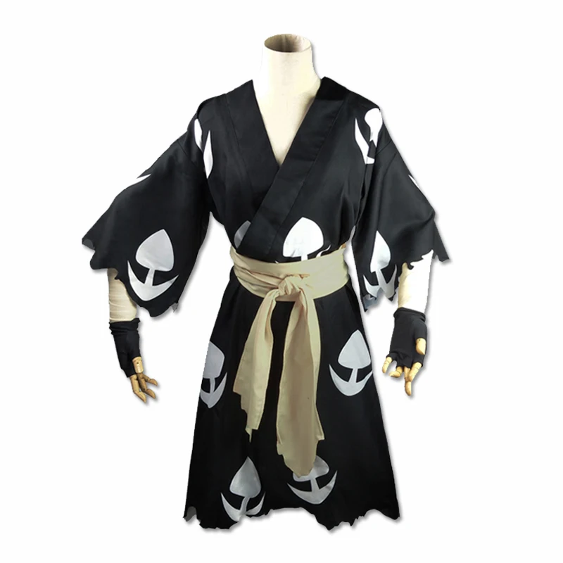 Костюм для косплея аниме Dororo кимоно Hyakkimaru костюм плащ на Хэллоуин + шарф полный