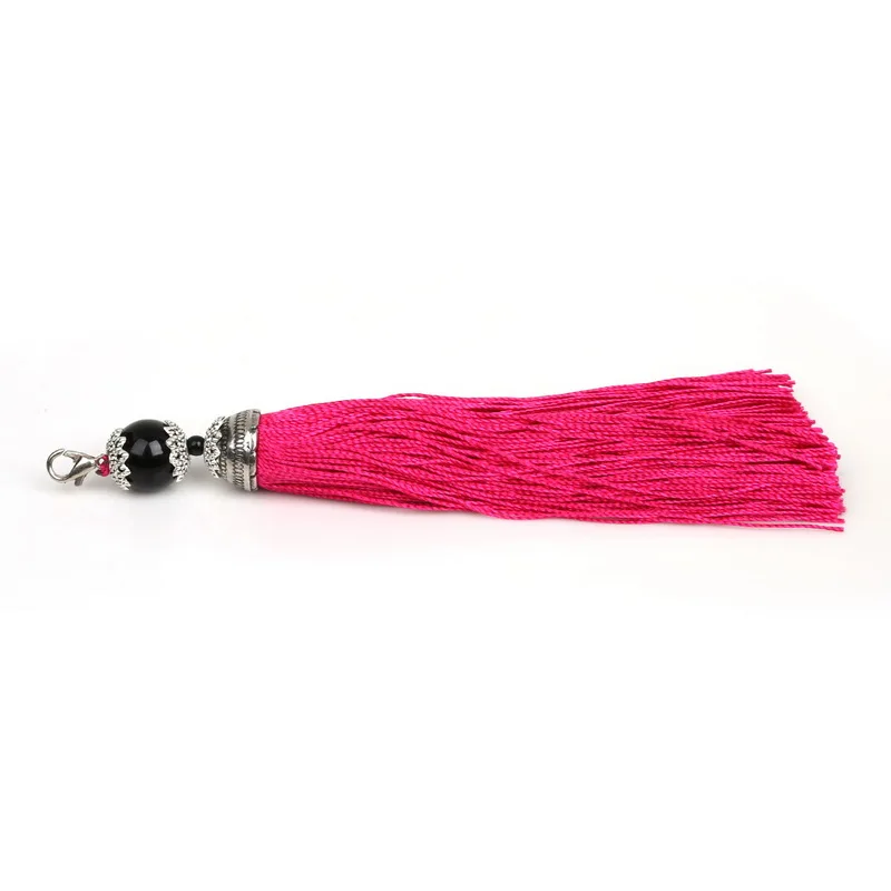 Wholesale Many Colors Silk Tassel Acrylic Beads Cap Charm for Bag Jewelry Findings Making Necklace Bracelet Mob Straps Keychain | Украшения