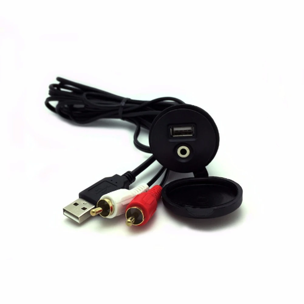 USB AUX RCA для автомобиля, лодки, мотоцикла, приборная панель, флеш водонепроницаемый кабель-удлинитель, USB кабель-удлинитель, автомобильные аксессуары