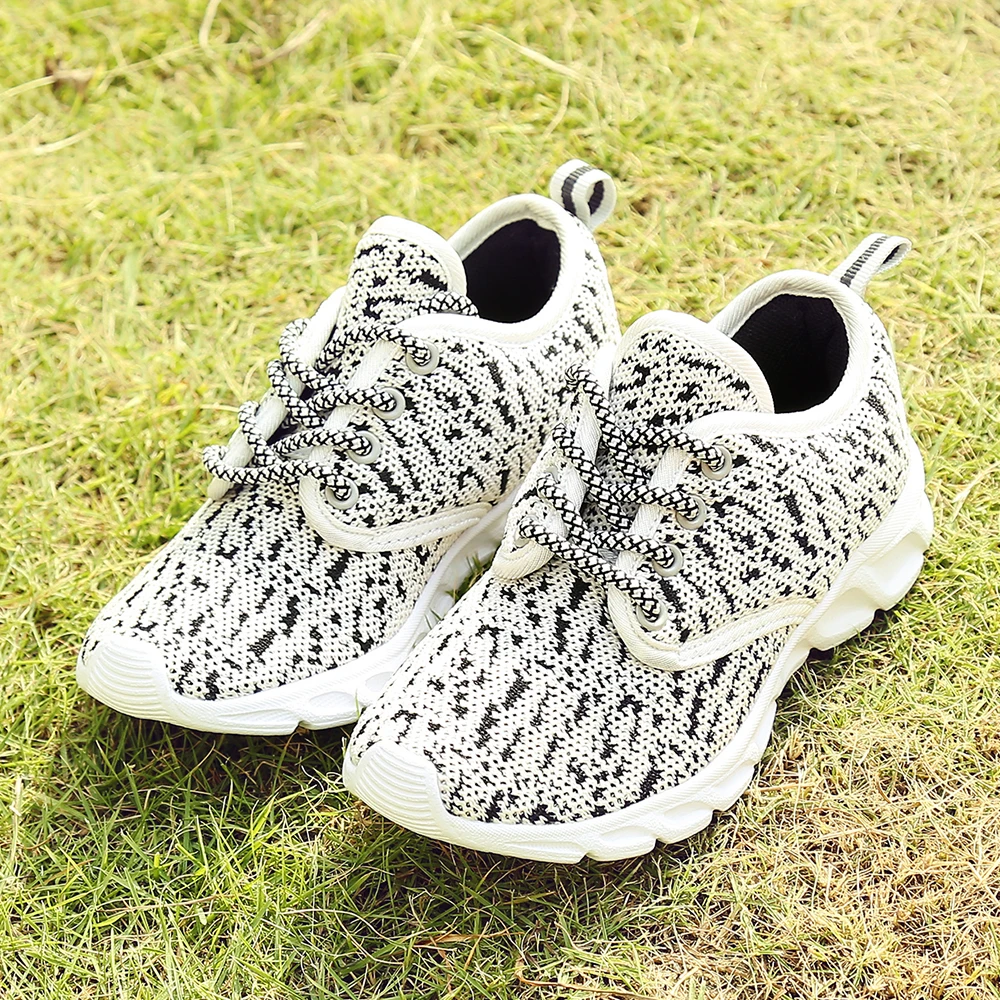 2018 летние новые стильные Дышащие Детские Прогулочные кроссовки Flywire для