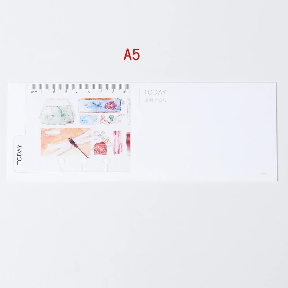 thing A5 Domikee творческий мультфильм PP 6 линейка с отверстиями для A5 A6 планировщик спираль блокнот канцелярские принадлежности, 4 цвета - Цвет: thing A5