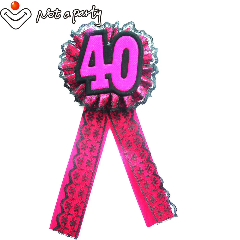 Blackpinklace40 Вечерние эмблема на ткани кружева ленты украшения свадебное событие булавка круглая кнопка в форме сердца ребенка душ матери быть на день рождения взрослого возраста - Цвет: Blackpinklace40
