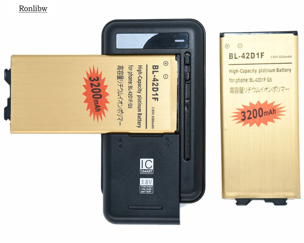 Ronlibw 2 шт BL-42D1F золотой аккумулятор + зарядное устройство Замена для LG G5 H868 VS987 H860N H860