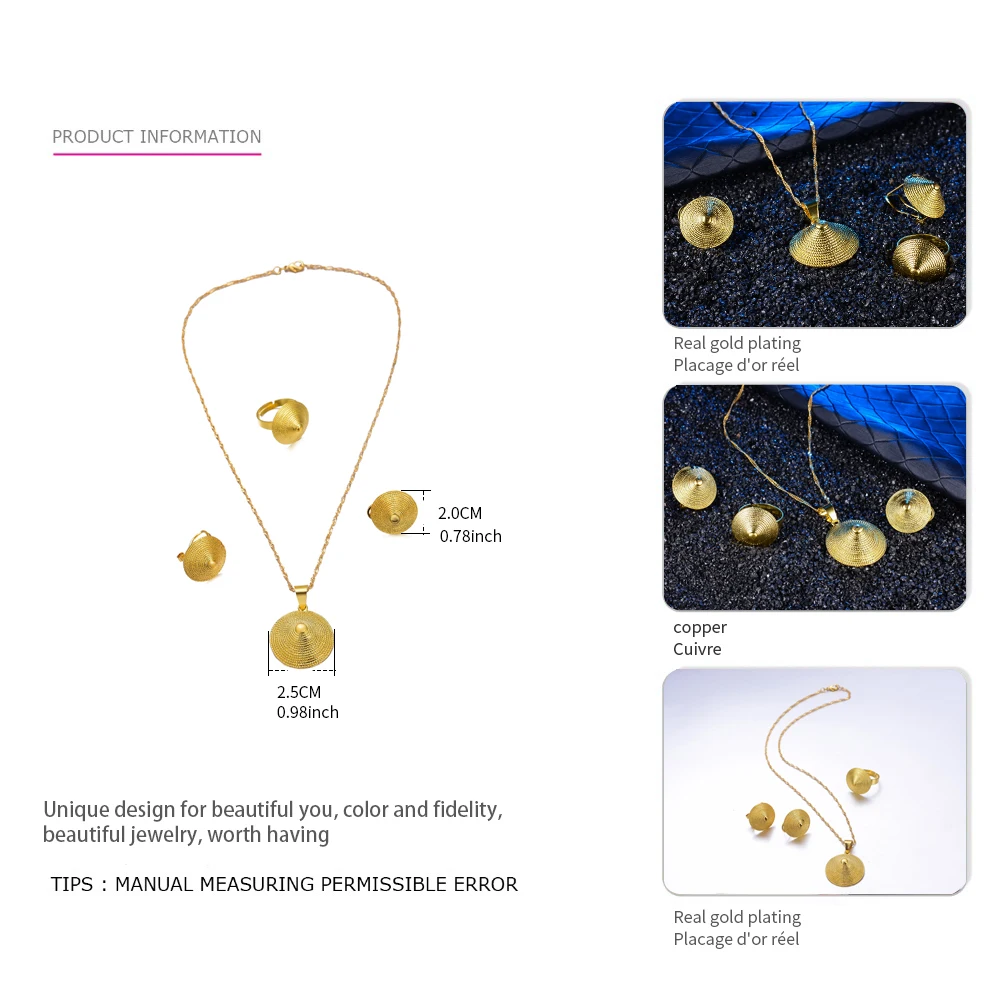 WANDO Африканские свадебные украшения набор Цепочки и ожерелья серьги из