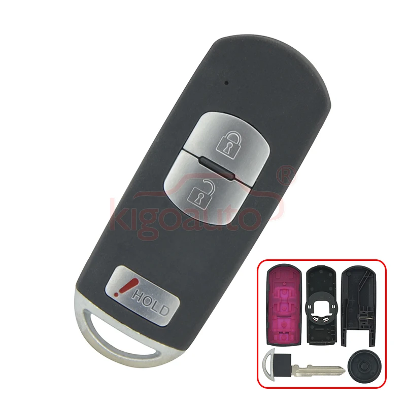 WAZSKE13D01 смарт ключ чехол 3 кнопки дистанционного ключа для Mazda CX 5 2013 2014 kigoauto|buttons