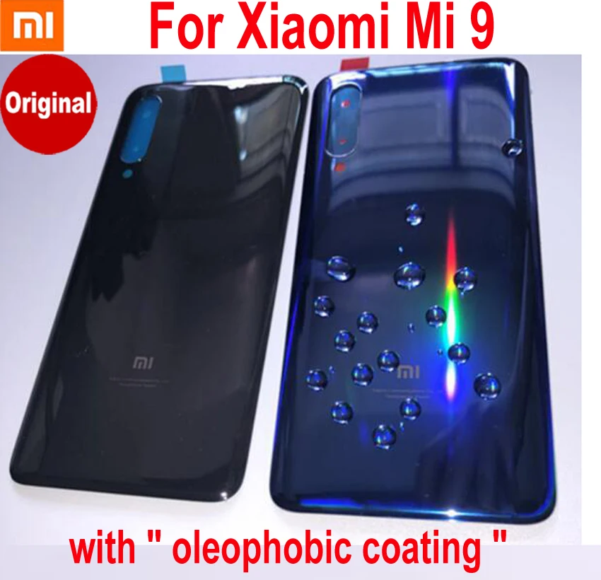 Задняя крышка батарейного отсека для Xiaomi 9 Mi стеклянная с клейкой лентой новинка