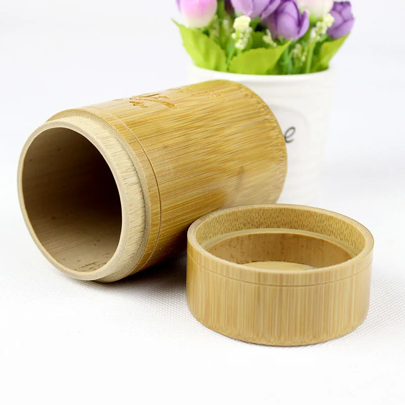 Бамбуковая баночка контейнер для чая бутылка хранения баночки специй кухонные