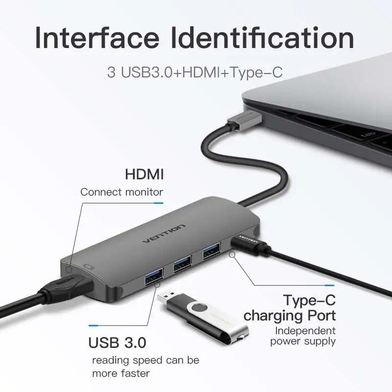 Vention USB C концентратора к HDMI/VGA PD 3 0 Splitter адаптер для MacBook samsung Galaxy S9/S8/S8 + Коврики 10 Тип