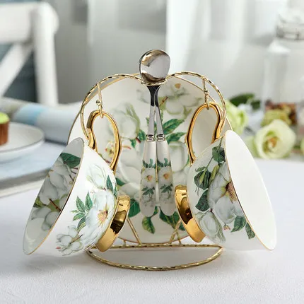 Кофейная чашка из костяного фарфора европейская керамическая креативный набор
