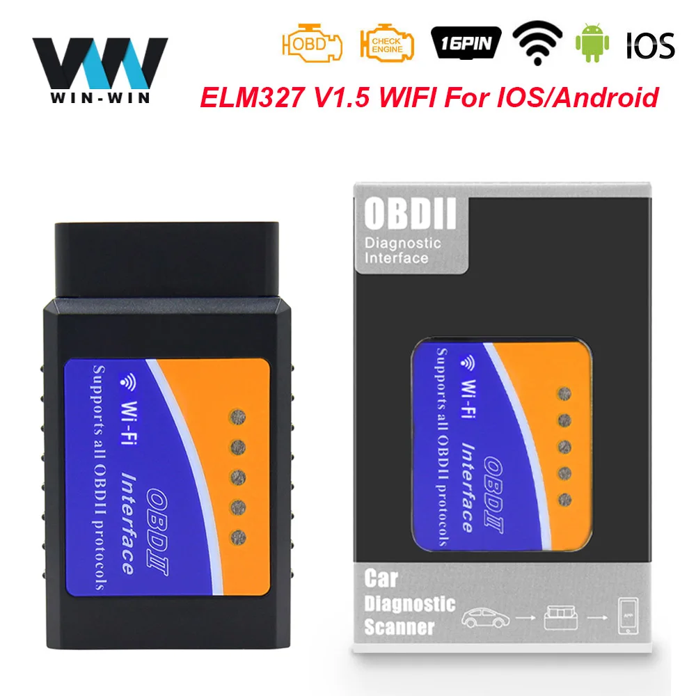 ELM 327 v1.5 OBD OBD2 Wi Fi сканер Авто диагностический инструмент автоматического 2 ELM327 для