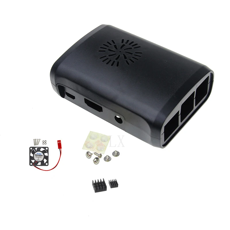 Raspberry Pi 3 Model B/3B Plus ABS Caser Shell + coolling fan +heat sink for 3B/3B+ | Компьютеры и офис