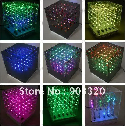 Горячая SMD 1206 3 в 1 11*11*14 см(LWH) Укладка 3D светодиодный куб светильник светодиодный дисплей для дискотеки вечерние выставки бар события