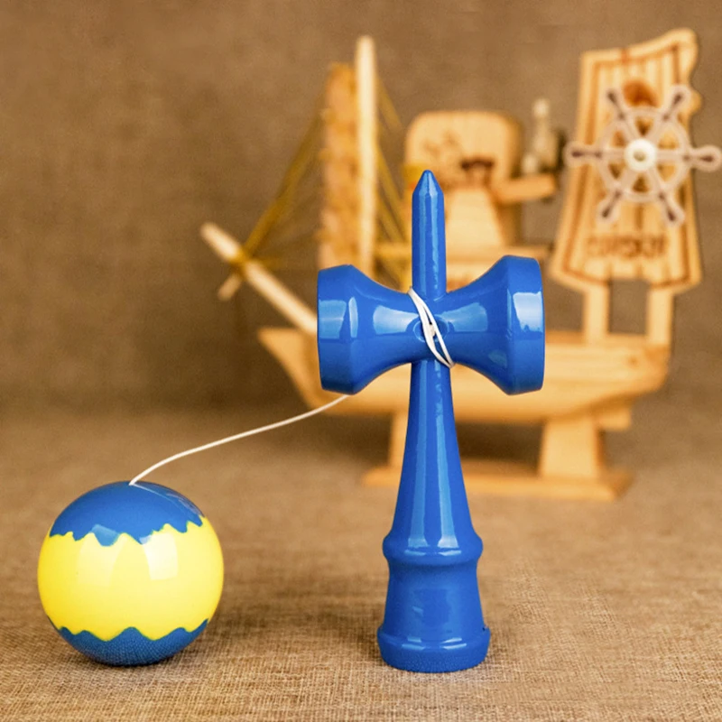 18 см волновой узор Профессиональный Kendama умелое жонглирование шары деревянные игрушки Спорт на открытом воздухе мяч игры для взрослых детей