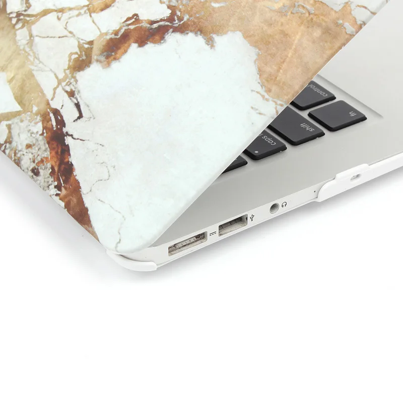 Матовый жесткий защитный чехол с мраморным принтом для ноутбука MacBook Air 11 12 13 Pro 15