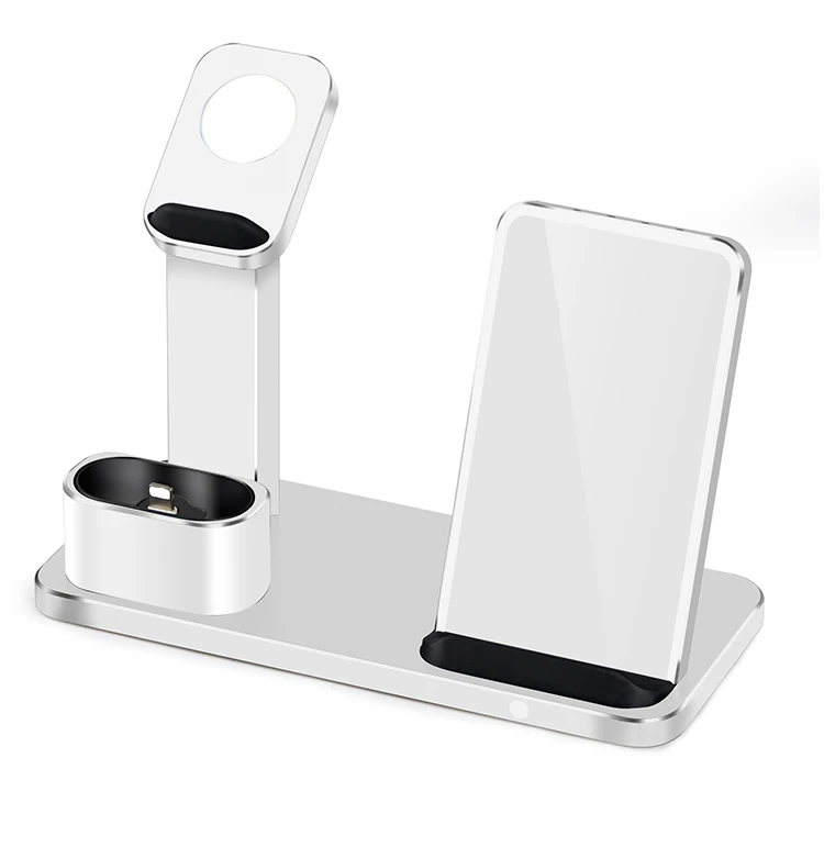Ikase store 3 в 1 беспроводная зарядная подставка для iphone Qi Беспроводная зарядная док-станция для Airpods Быстрое беспроводное зарядное устройство для Apple Watch