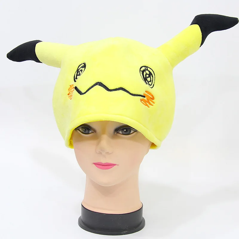 b Мультфильм карман животные Mimikyu Косплей-Одежда плюшевая длинные шапки Mimikyu косплэй зимняя теплая шапка прекрасный Рождественский подарок игрушечные лошадки TFA1649 - Цвет: b