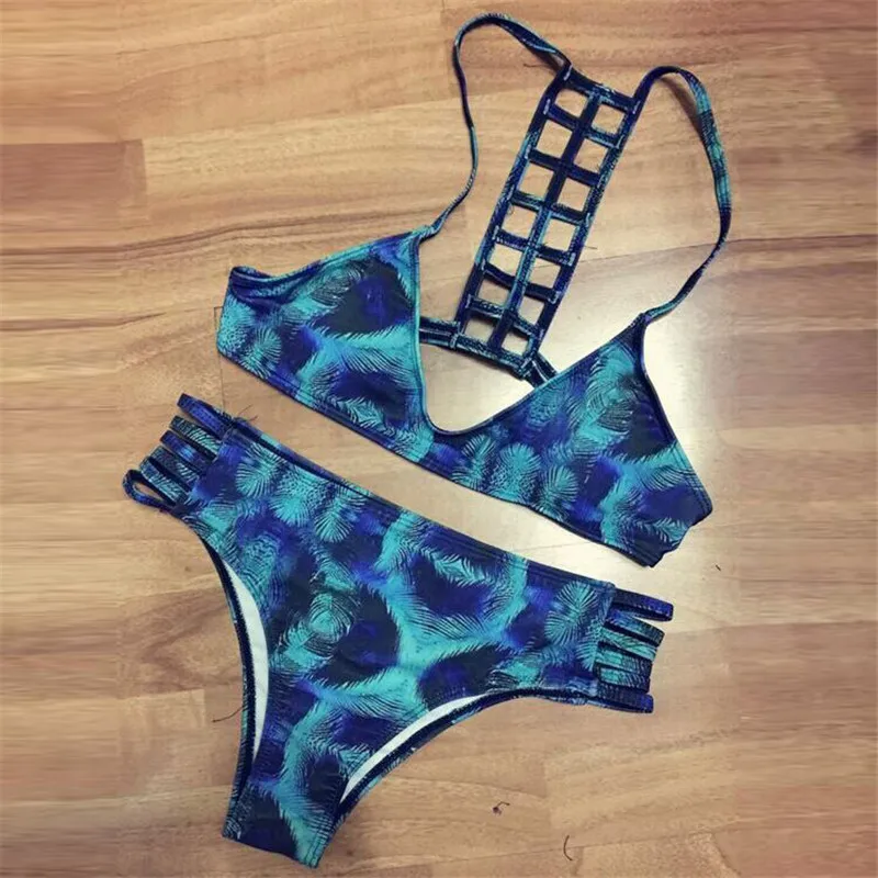 SMK peacock pattern bikini summer beach Bikinis Brazilian Bikini Set Bandage Beach Wear Women Bathing Suits Swim Suit |