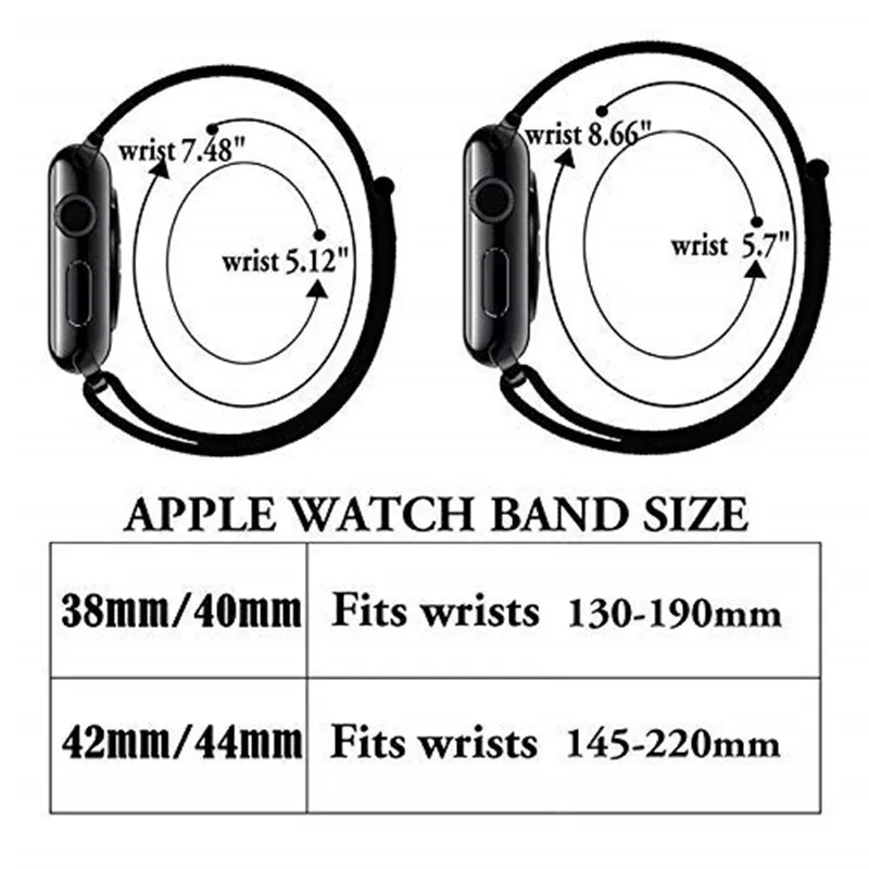 Нейлоновый сменный ремешок для apple watch band 4 44 мм 40 Мягкие Спортивные петли дышащие