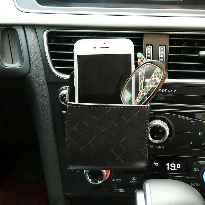 Ящик для мусора из искусственной кожи на решетку вентиляции автомобиля|Все