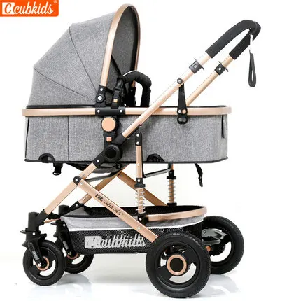 only one stroller Съемные сиденья для детей от 0 до 3 лет, Легко складывающаяся коляска с высоким пейзажем, 16 бесплатных подарков - Цвет: only one stroller
