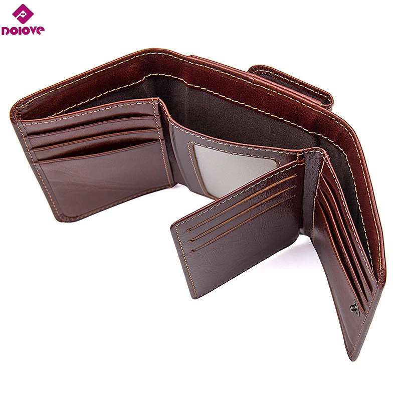 Новинка 2017 мужские кошельки из натуральной кожи Ретро стиль высокое качество