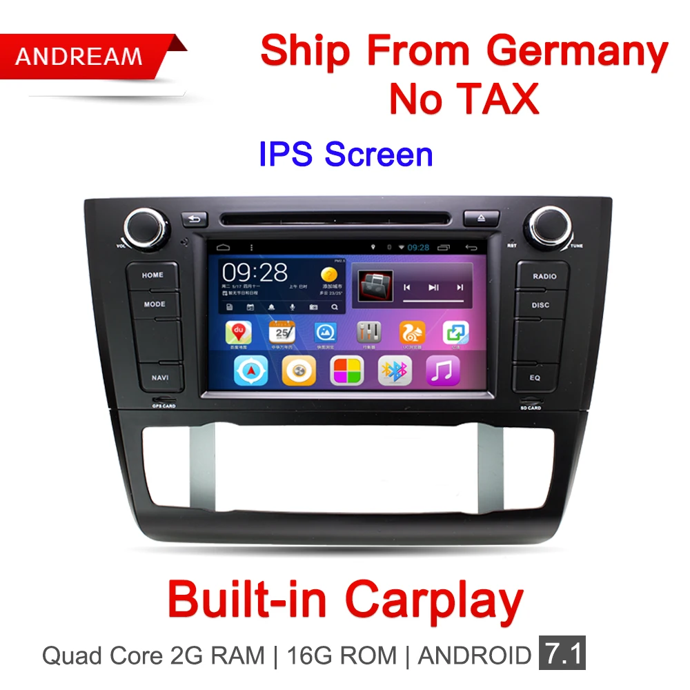 Quad Core 2G/16G Car DVD Player Stereo Android 7.1 Navigation For BMW E81 E82 E87 BT Steering Wheel Control Builtin Carplay | Автомобили и