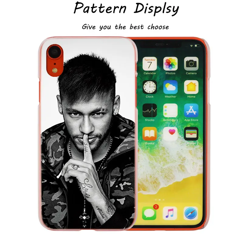 001 Neymar JR General Number 11 горячий модный прозрачный жесткий чехол для телефона IPhone X XS Max XR 8 7 6 6s Plus 5 SE 5C 4 4s - Цвет: 001