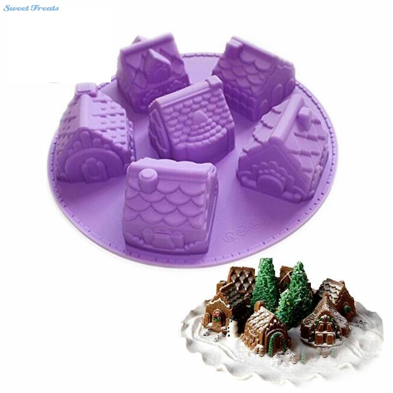 3D мини домики Sweettreats форма для торта Имбирные силиконовая инструменты