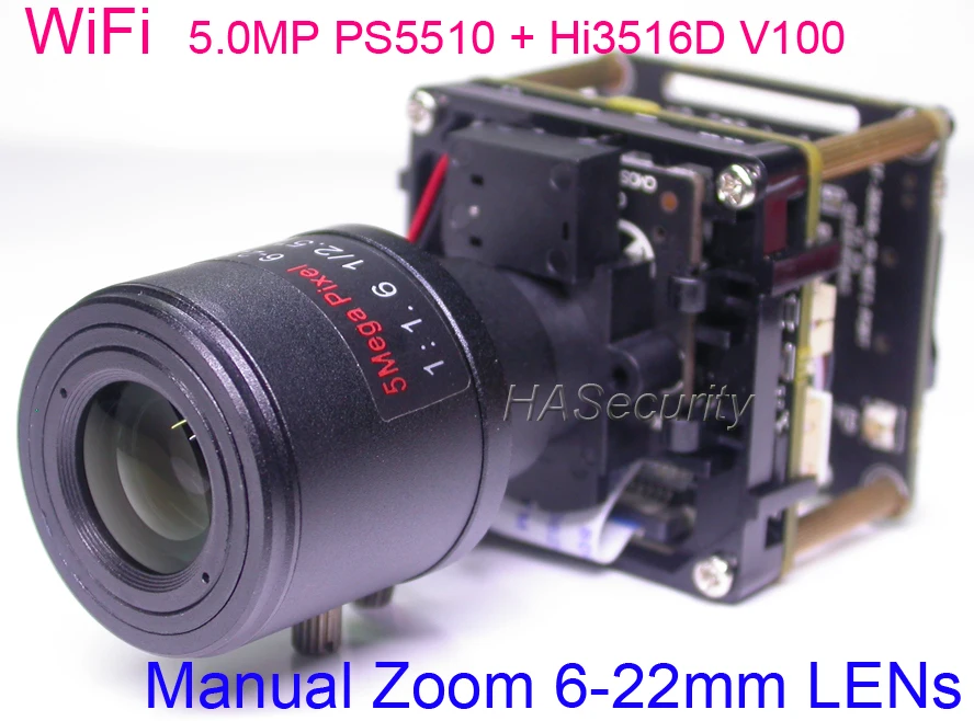 Интеллектуальный анализ Wi Fi 1/1 МП H.265 / H.264 2 5. &quotPS5510 + Hi3516D модуль платы IP камера