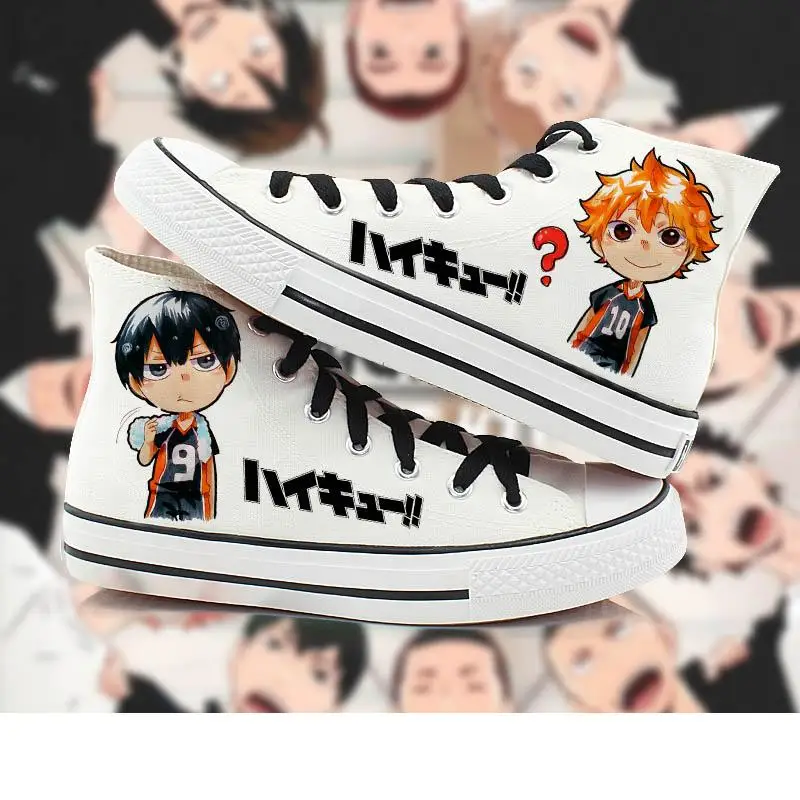 Высокое качество; унисекс; Haikyuu! Парусиновая обувь для костюмированной вечеринки; обувь на резиновой подошве; hinata shoyo kageyama tobio; консервативная обувь на веревочной подошве